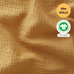 GOTS DG GAUFREE UNIE MOUTARDE 130 ROLL 40M
